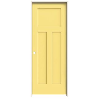 ReliaBilt 3 Panel Craftsman Hollow Core Smooth Molded Composite Right Hand Interior Single Prehung Door (Common 80 in x 30 in; Actual 81.68 in x 31.56 in)