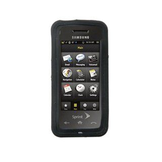 Silicone Cover   Samsung Instinct M800   Black Cell Phones & Accessories