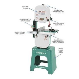 Grizzly G0555LX Deluxe Bandsaw, 14 Inch   Power Band Saws  