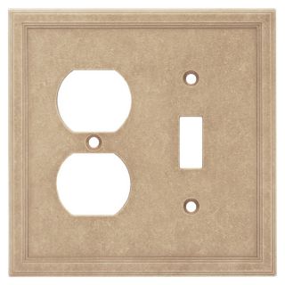 Somerset Collection 2 Gang Sienna Combination Cast Stone Wall Plate
