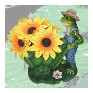 Easy Being Green Frog Flower Planter Decorate Porch, Patio, Deck  Planter Boxes  Patio, Lawn & Garden