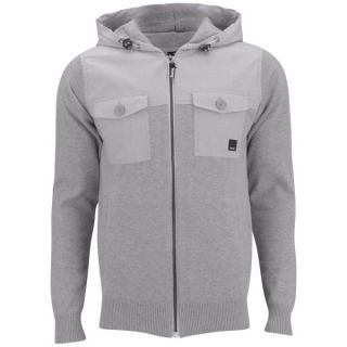 Bench Mens Gibbonsdown Hooded Knit   Grey Marl      Mens Clothing