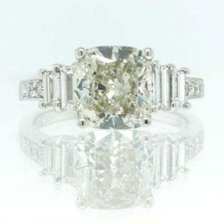 3.32ct Cushion Cut Diamond Engagement Anniversary Ring Jewelry