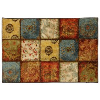 Mohawk Home Yellow Springs Patchwork 20 in x 34 in Rectangular Multicolor Transitional Accent Rug
