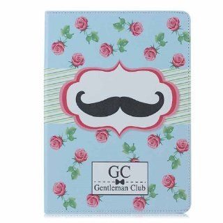 Eonice New Pretty Mustache Gentleman Club PU Leather Case Cover for Apple iPad Air iPad 5 Style 3 Computers & Accessories