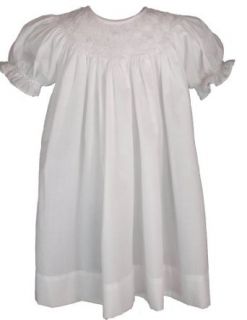 White Cotton Christening Baptism Smocked Bishops Gown Clothing