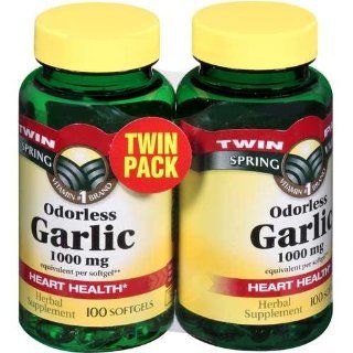 Odorless Garlic 1000 mg, Twin Pack Health & Personal Care