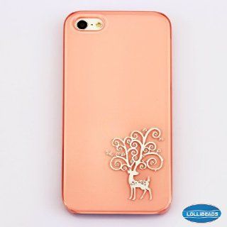 Orange Reindeer   LolliDesign Jelly Case Hard Shell Anti Scratch Premium Light Feeling Case for iPhone 5 5th Cell Phones & Accessories