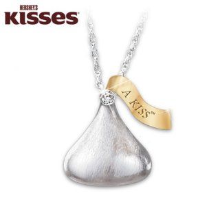 HERSHEY'S KISS Daughter Diamond Pendant Necklace KISSES For My Daughter by The Bradford Exchange Jewelry