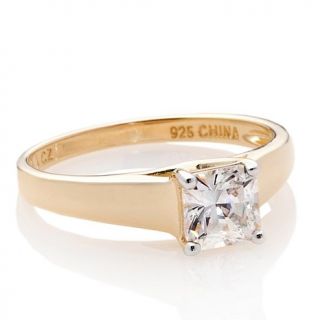 Absolute Princess Cut Solitaire Tulip Gallery Ring