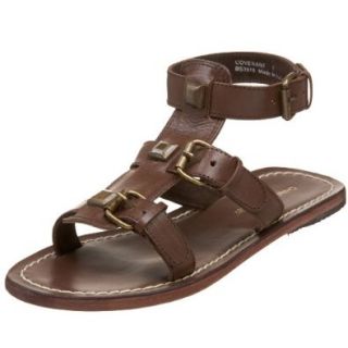 Chinese Laundry Women's Covenant Leather Gladiator Sandal,Brown,6 M US Shoes
