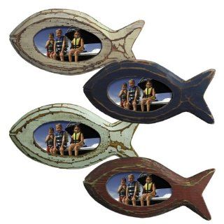 Shop Grasslands Road Wooden Fish Frame Assortment, 5 by 2.8 Inch, Set of 4 at the  Home Dcor Store