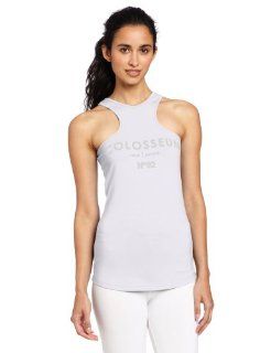Colosseum Women's Racer Front Logo Tank Top, White, Medium  Athletic Tank Top Shirts  Sports & Outdoors