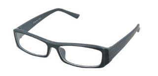Unisex Wood Grain Style Plastic Full Rim Clear Lens Glasses