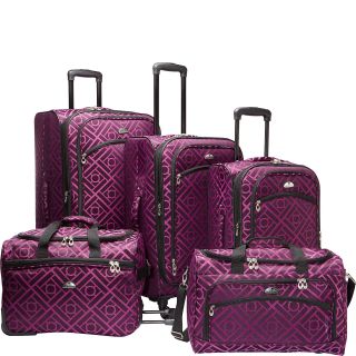 American Flyer Astor Collection 5 Piece Spinner Luggage Set