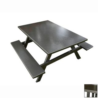 Ofab Gray Cast Aluminum Rectangle Picnic Table
