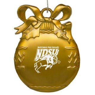North Dakota State University   Pewter Christmas Tree Ornament   Gold Sports & Outdoors
