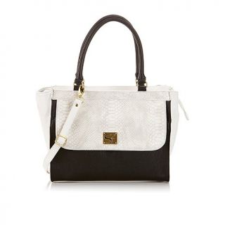 Serena Williams Colorblock Bag with Python Embossed Detail