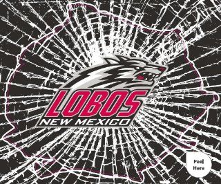 New Mexico Lobos Shattered Auto Decal (12 x 10  inch)  Automotive Decals  Sports & Outdoors