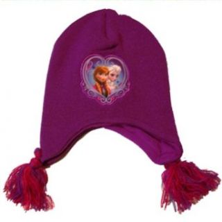 Frozen Knit Cap (Elsa and Anna) Purple Clothing
