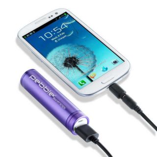 Veho Pebble Smartstick Emergency Portable Battery Back Up Power   Purple (2200mAh)      Electronics