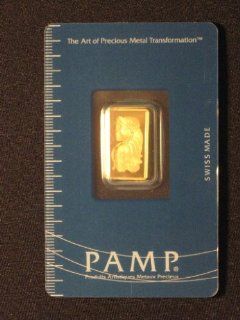 Pamp Suisse 1gm .999 Fine Gold Bar With Assay Card 
