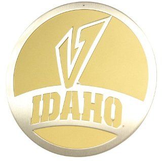 University of Idaho Vandals Stainless Steel Wall Plaque Gold Background   Decorative Plaques
