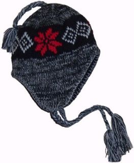 N'ice Caps Boys Snowflake Print Jacquard Ski Hat with Fleece Lining Knit Caps Clothing