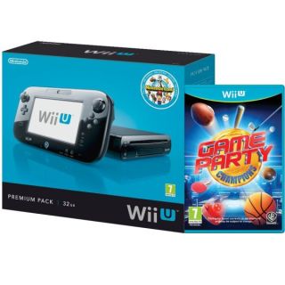 Wii U Console 32GB Nintendo Land Premium Bundle   Black (Includes Game Party Champions)      Games Consoles