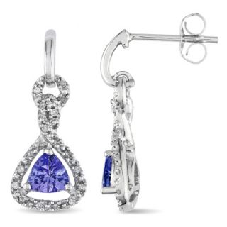 online only 5 0mm trillion cut tanzanite and 1 10 ct t w diamond frame