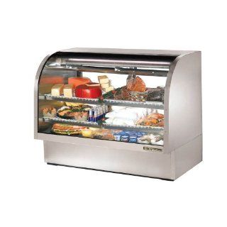 True S/S 2 Shelf Curved Glass Refrigerated Deli Case, 30 Cubic Ft Appliances