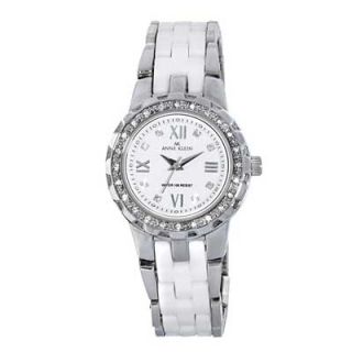 Ladies Anne Klein Swarovski® Crystal and White Ceramic Inlay Watch