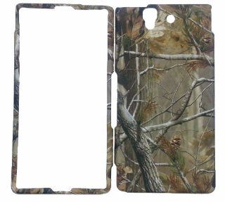 Sony Experia Z C6603 Autumn Camo Camouflage Real tree Rubberized Leather Feel Hard Case Cover Snap On Cell Phones & Accessories
