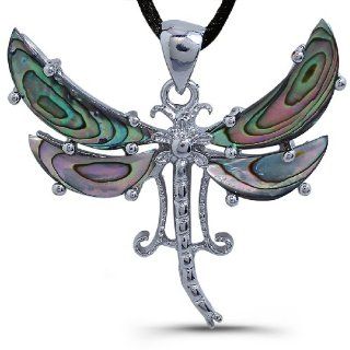 Pearl Shell Pendant   Dragonfly Inspired Design Jewelry
