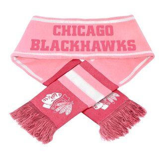 Chicago Blackhawks NHL 2013 Women's Team Wordmark Knit Scarf   Pink  Sports Fan Scarves  Sports & Outdoors