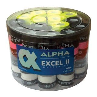 Alpha Excel II 60 Piece Grip Bucket  Tennis Racket Grips  Sports & Outdoors