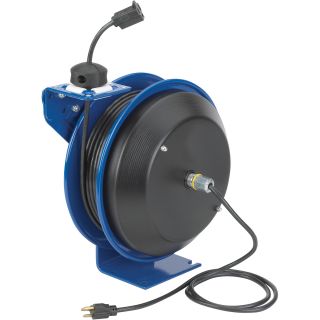 Coxreels PC Series Power Cord Reel — 50Ft., 16/3 Cord, with Single Receptacle, Model# PC-13-5016-A  Cord Reels