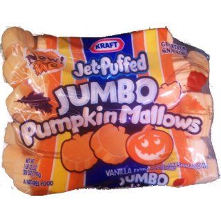 Kraft Jet Puffed Jumbo Giant 24 Oz Pumpkin Mallows Pumpkin Marshmallows  Grocery & Gourmet Food