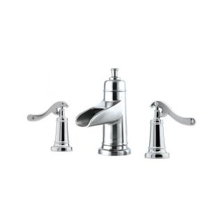 Pfister Ashfield Polished Chrome 2 Handle Widespread WaterSense Bathroom Sink Faucet (Drain Included)
