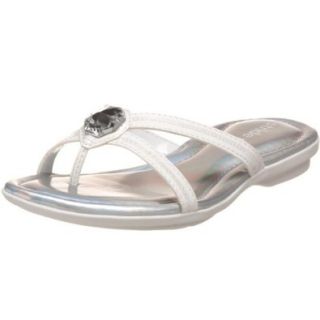 Stride Rite Toddler/Little Kid Marquise Sandal,White/Silver,2 M US Little Kid Shoes