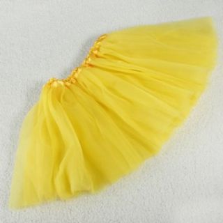 Yellow Girls Tulle Ballet 3 Layered Tutu Skirt Fairy Princess Costume/Ballerina Clothing