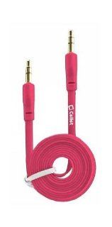 Samsung Reality 3.5mm Male To 3.5mm Male Auxiliary Audio Cable Adapter Pink 3 Ft Long Flat Style 