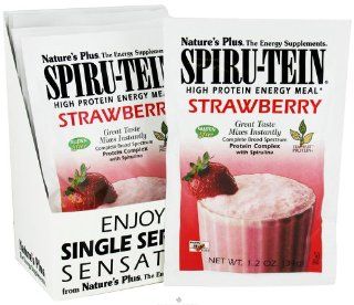 Nature's Plus   Spiru Tein High Protein Energy Meal Strawberry   1 Packet Health & Personal Care