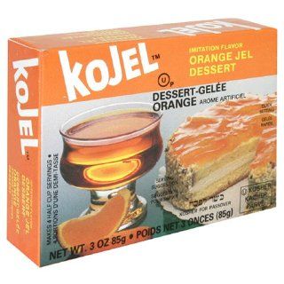 Kojel Dessert Jells, Orange, 3 Ounce (Pack of 24)  Gelatin Dessert Mixes  Grocery & Gourmet Food
