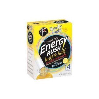 4C Energy Rush Half & Half Iced Tea Lemonade Mix  Sugar Free 14 pkts (Pack of 1)  Bottled Iced Tea Drinks  Grocery & Gourmet Food