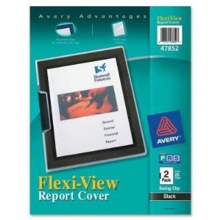 Avery Polypropylene Report Cover, Swing Clip, Letter, Clear/Black, 2/Pack  Business Report Covers 
