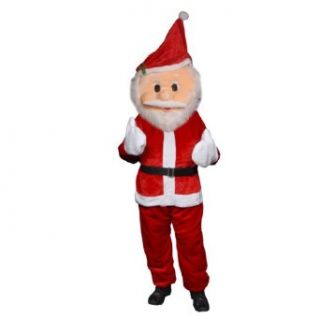 Forum Novelties Men's Plush Santa Claus Mascot Costume, Red, One Size Clothing
