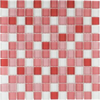 Elida Ceramica Baby Girl Glass Mosaic Square Indoor/Outdoor Wall Tile (Common 12 in x 12 in; Actual 11.75 in x 11.75 in)