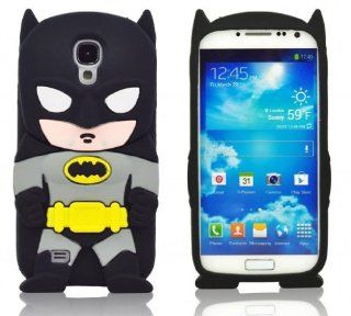 BYG Black 3D Batman Pattern Soft Silicone Case Cover For Samsung Galaxy S4 I9500 + Gift 1pcs Phone Radiation Protection Sticker Cell Phones & Accessories