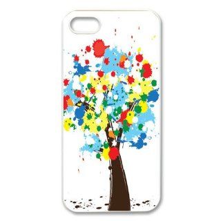 Impressionist Colorful Tree Designed Printed Hard Case Cover for iPhone 5 Cell Phones & Accessories